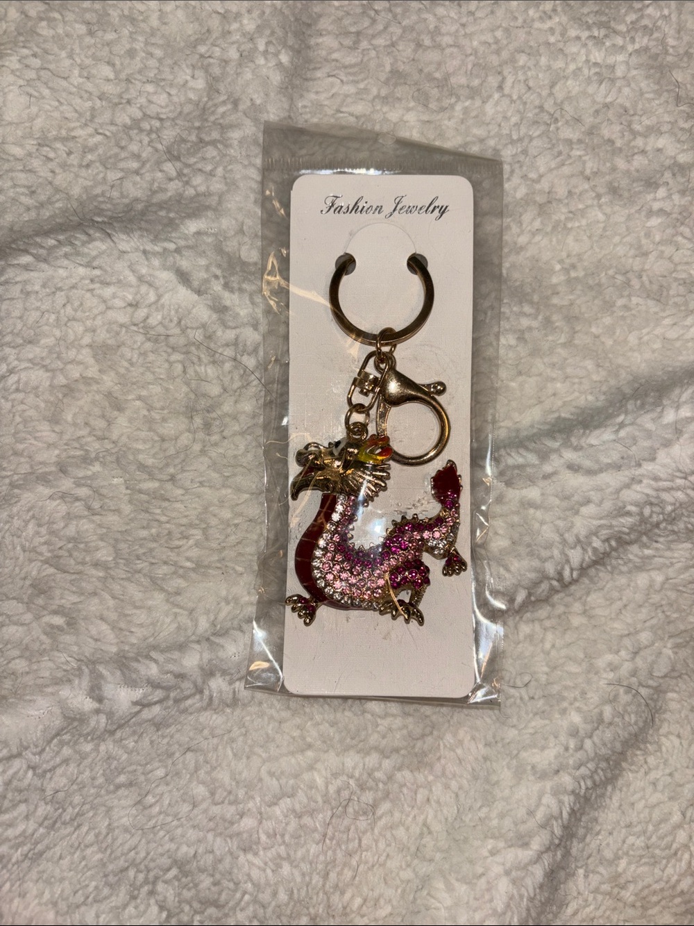 Fashion Jewelry Pink Dragon bag chain